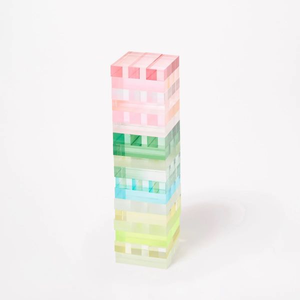 Sunnylife Lucite Jumbling Tower Aurora  | Allium Interiors