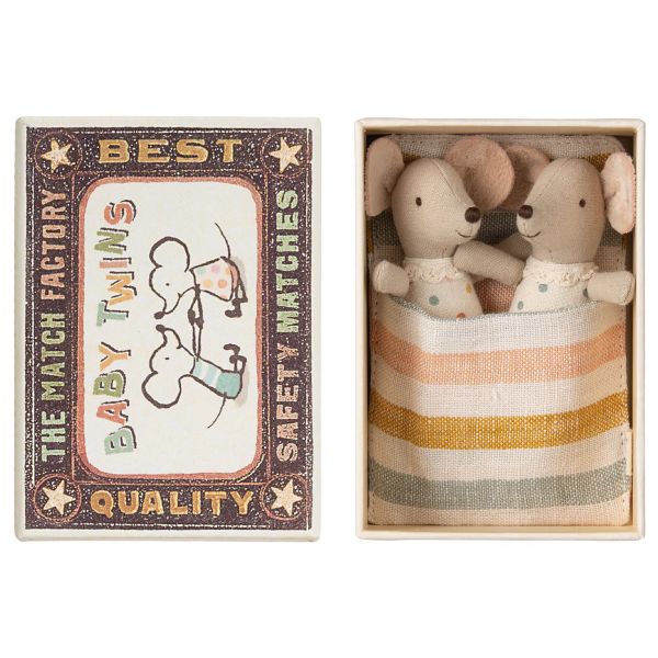 Maileg Twins Baby Mice in Matchbox | Allium Interiors