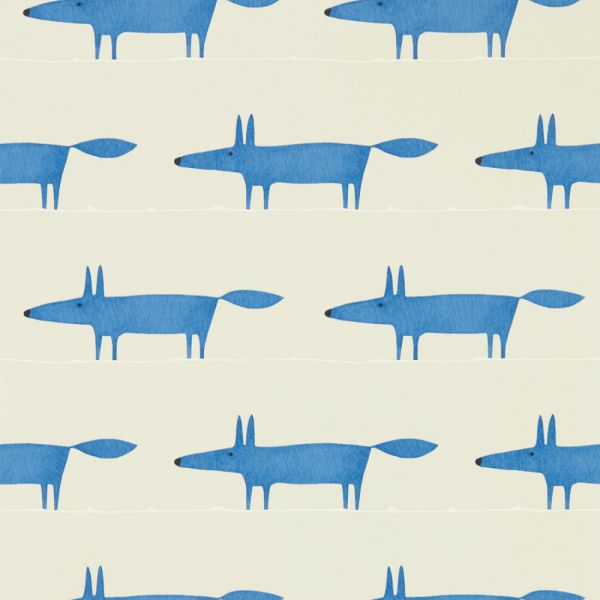 Scion Wallpaper Midi Fox Pebble/Denim | Allium Interiors