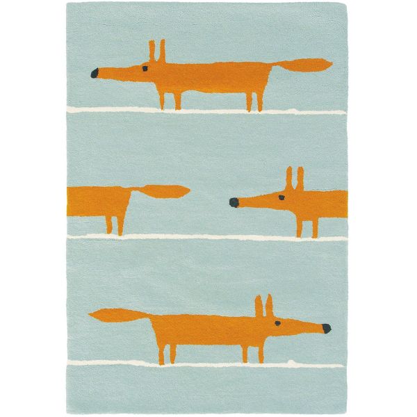 Scion Rug Mr Fox Aqua | Allium Interiors