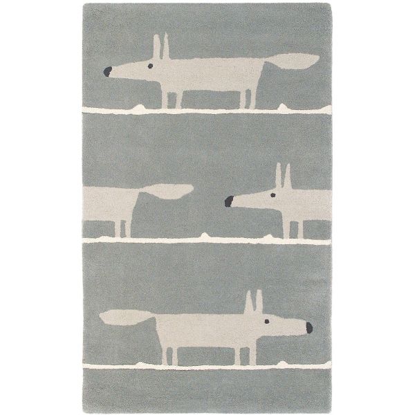 Scion Rug Mr Fox Silver | Allium Interiors