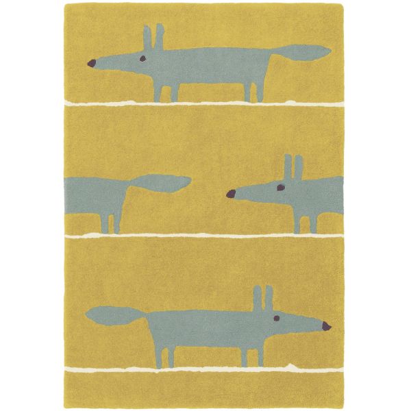 Scion Rug Mr Fox Mustard | Allium Interiors