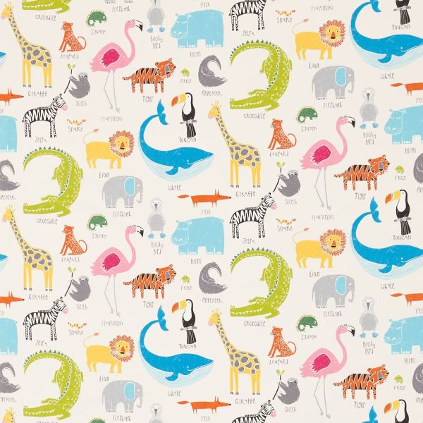 Scion Fabric Animal Magic Tutti Frutti/Chalk | Allium Interiors