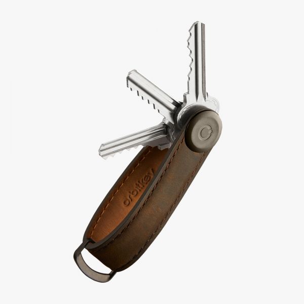 Orbitkey Key Organiser Leather Crazy Horse Oak Brown | Allium Interiors