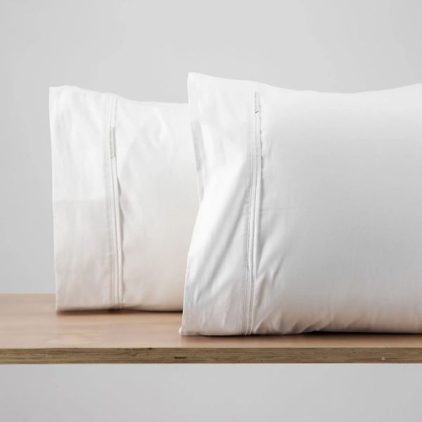 Isle of Omni Pillowcase Pair Organic Cotton White 1000TC | Allium Interiors