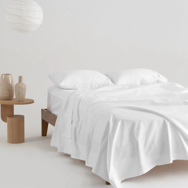 Isle of Omni Sheet Set Organic Cotton White 1000TC | Allium Interiors