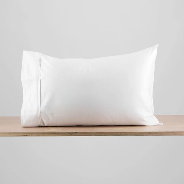 Isle of Omni Pillowcase Pair Organic Cotton White 500TC | Allium Interiors