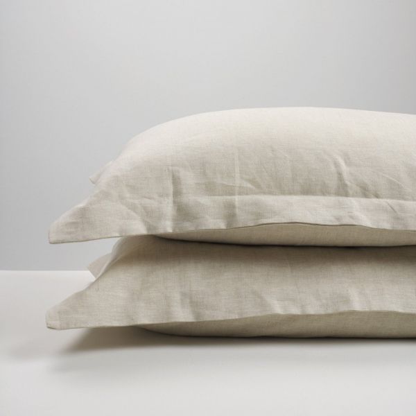 Thread Design Natural Linen Oxford Pillowcase Pair | Allium Interiors