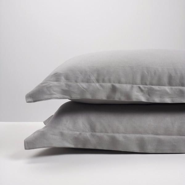 Thread Design Smoke Linen Pillowcase Pair | Allium Interiors