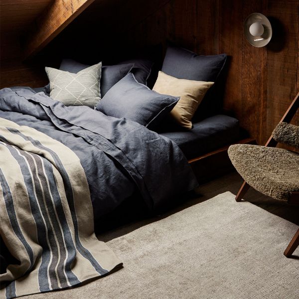 Weave Ravello Linen Duvet Cover Denim | Allium Interiors