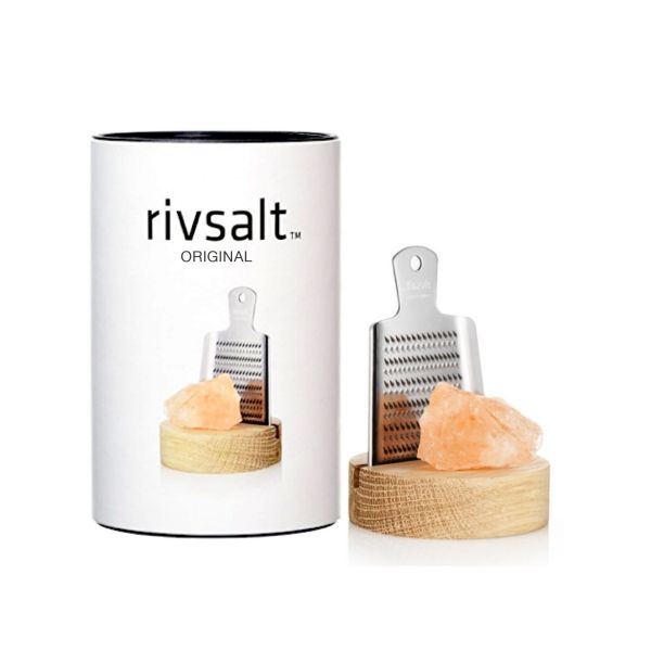 Rivsalt Original Himalayan Salt Grater and Oak Stand | Allium Interiors