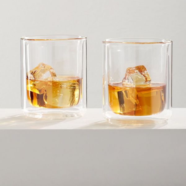 Corkcicle Barware Glass Rocks Set of 2 Double Walled | Allium Interiors