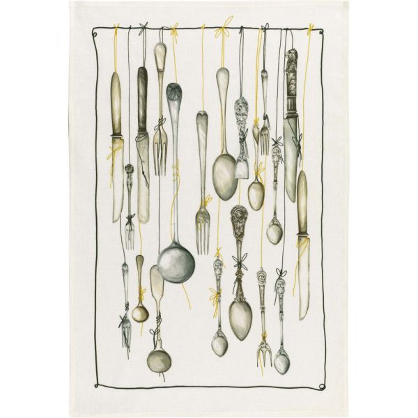 Tessitura Toscana Telerie Sheffield Cutlery Tea Towel | Allium Interiors