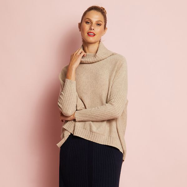 Arlington Milne Sinead Cashmere Knit Wheat | Allium Interiors