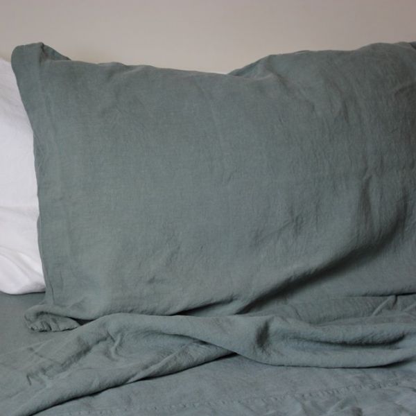 Seneca Vida Stonewashed Linen Duvet Mineral | Allium Interiors