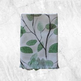 Baksana Tea Towel Green Leaves