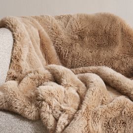 Baya Faux Fur Throw Pele Biscuit