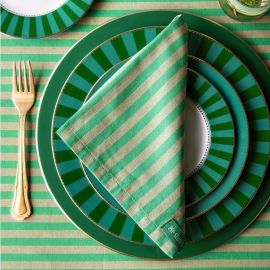 Pip Studio Napkin Set/4 Green Stripe