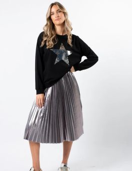 Stella+Gemma Sweater Black With Sequin Star