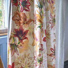 John Derian Fabric Amaryllis Carmine