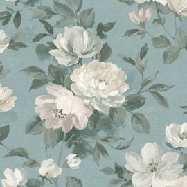 Borastapeter Wallpaper Peony Blue