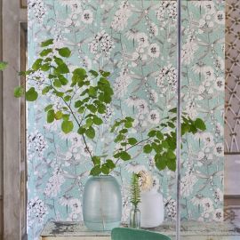 Designers Guild Wallpaper Emilie Aqua