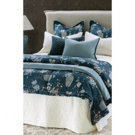 Bianca Lorenne Frangia Smoke Blue Cushion