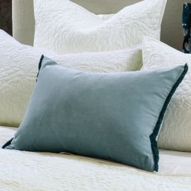 Bianca Lorenne Frangia Smoke Blue Cushion