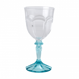 Rice Acrylic Wine Glass Clear/Mint