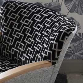 Designers Guild Fabric Jeanneret Noir