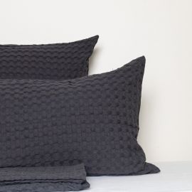 Seneca Jumbo Waffle Duvet Set Coal