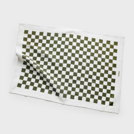 Lettuce Tea Towel Micro Checkers 