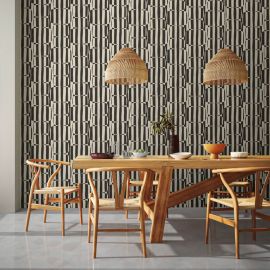 Scion Wallpaper Lohko Stripe Liquorice