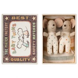 Maileg Twins Baby Mice in Matchbox