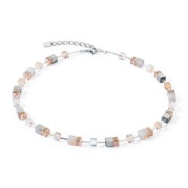 COEUR de LION Necklace Iconic Precious Agate Rose Gold-Peach