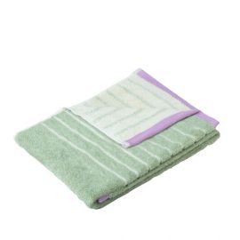 Hübsch Towel Promenade Green/Pink