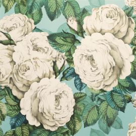 John Derian Wallpaper The Rose Swedish Blue