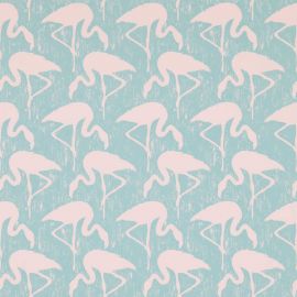 Sanderson Wallpaper Flamingos Turquoise Pink