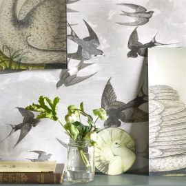 John Derian Wallpaper Chimney Swallows Dusk