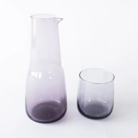 Bison Glass Birgit Carafe & Elias Tumbler Set Blueberry