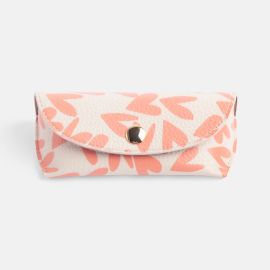 Caroline Gardner Glasses Case Coral Hearts