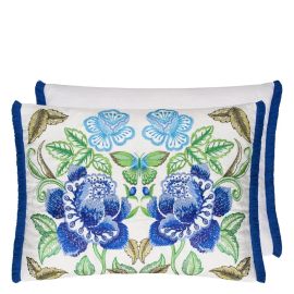 Designers Guild Cushion Isabella Embroidered Cobalt